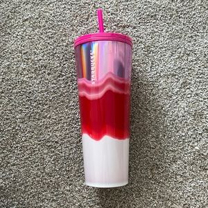 Starbucks Pink and Red Venti Cup